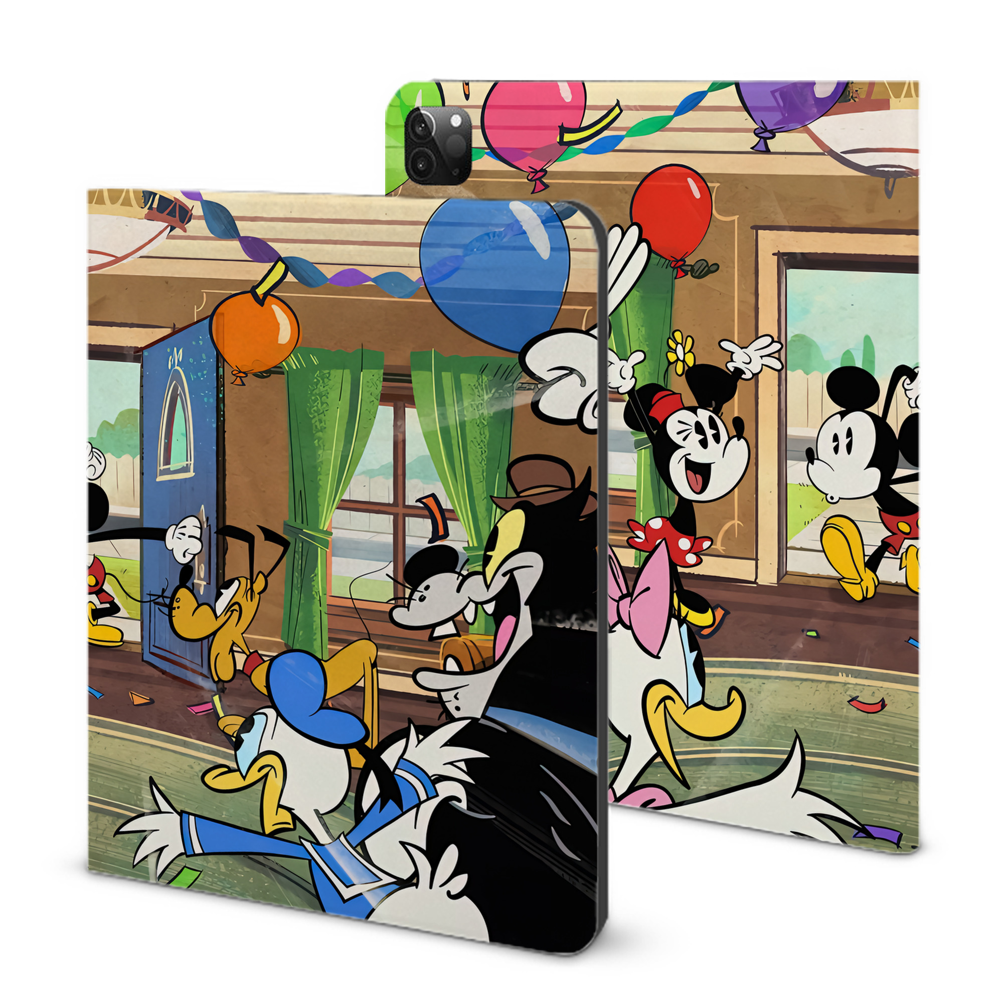 （画像用） ミッキーマウス Mickey Mouse IPadケース ペンホルダー付き ブックスタイルデザイン